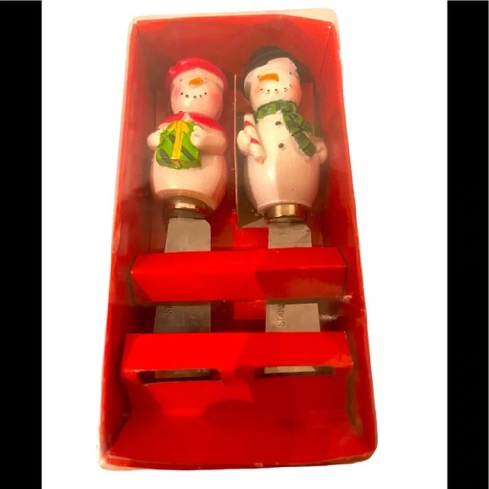 Snowmen Christmas Spreaders 2 Pack NWOT